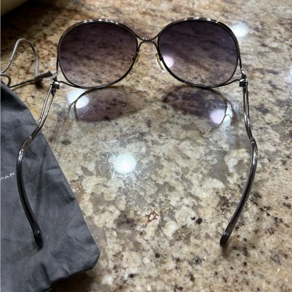 Balenciaga Silver and Black Sunglasses - Picture 4 of 12